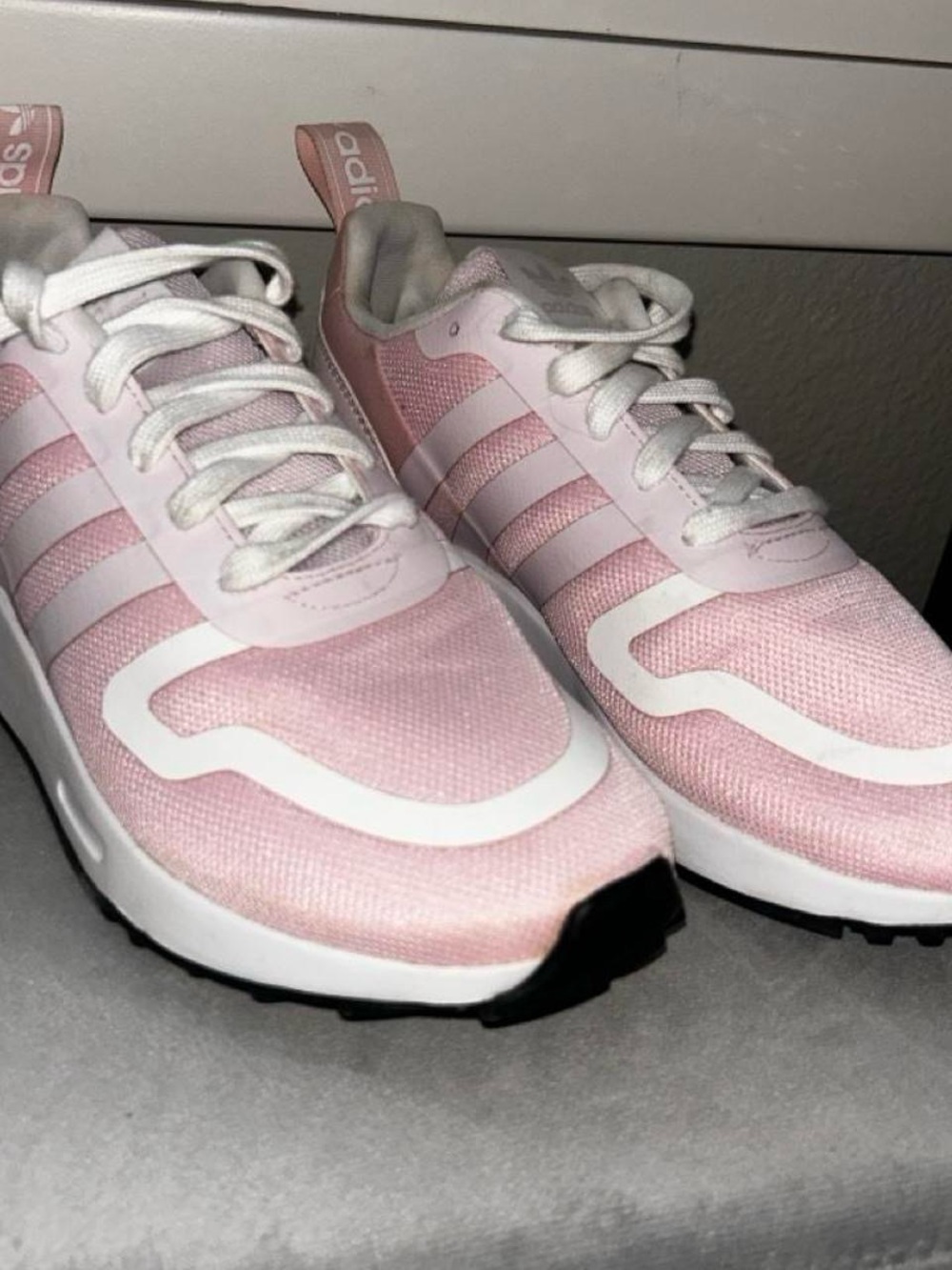 adidas Women's Light Pink Mesh Athletic Sneakers